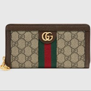 Authentic Gucci Ophidia GG zip around wallet